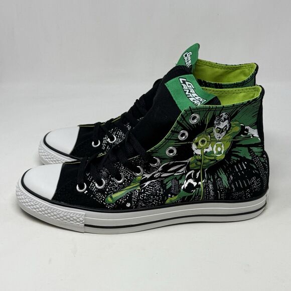 Converse All Star Hi DC Comics Green Lantern Shoes Mens 8 Womens 10 Graphic - Picture 3 of 16